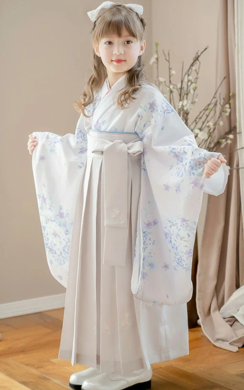 保障できる キャサリンコテージ 袴 140 卒業式 藤の香濃紫×灰色 和服 