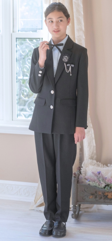 袖丈長袖専用　キャサリンコテージ　フォーマル　パンツスーツ　セットアップ　ツイード　卒服