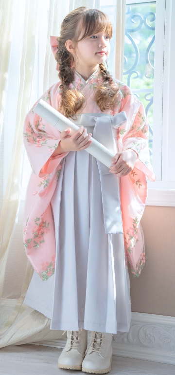 和服/着物キャサリンコテージ 袴 ピンクレース 髪飾り付き - 和服/着物