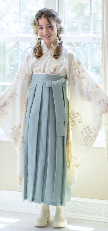 花刺繍チュールレース袴セット ミディアム丈 コーデ HAKAST25 
