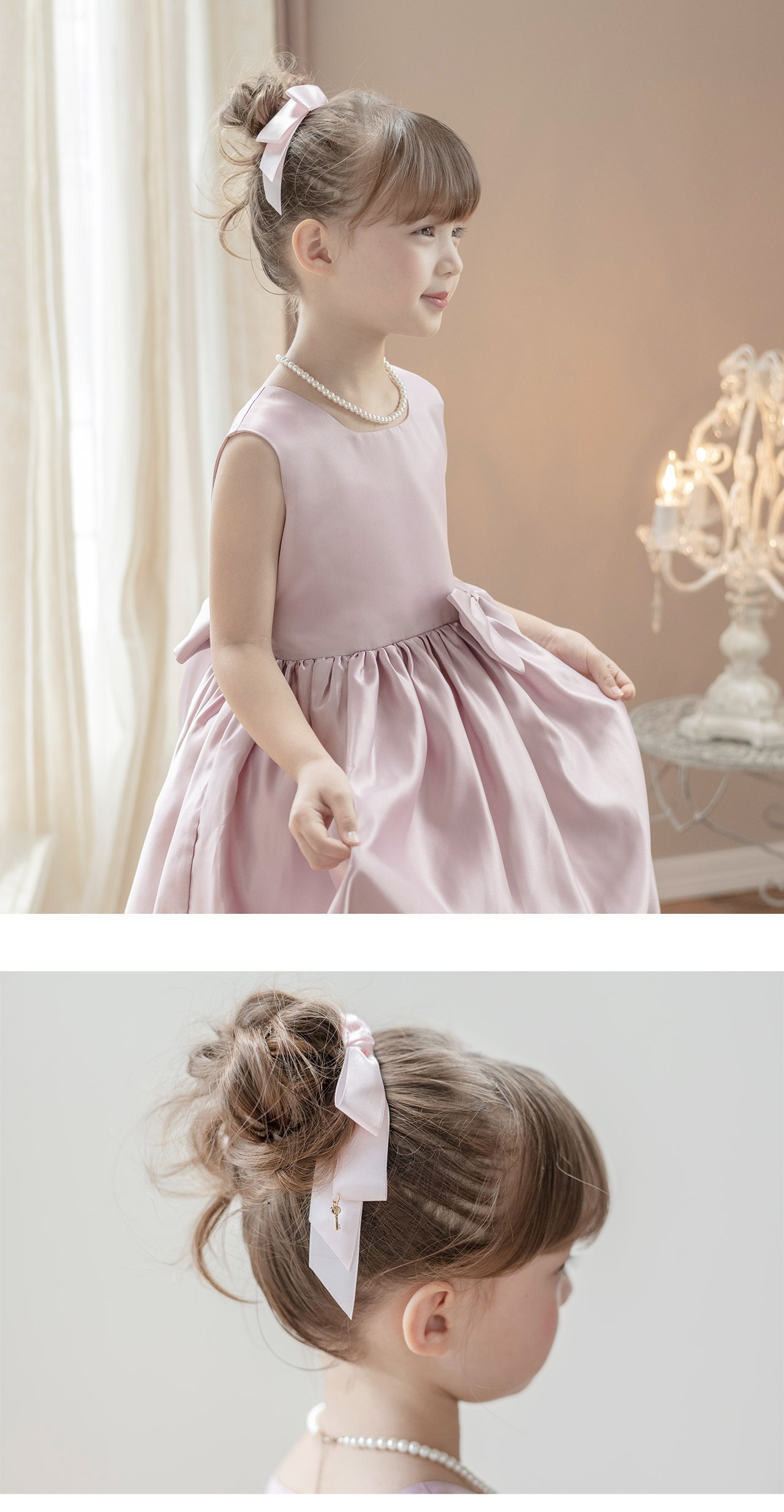 キッズ女の子ヘアアクセサリーリボン