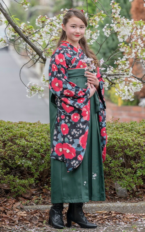 【匿名配送】袴卒業式160cm 瑠璃着物×本紫袴 キャサリンコテージ 袴カタログ
