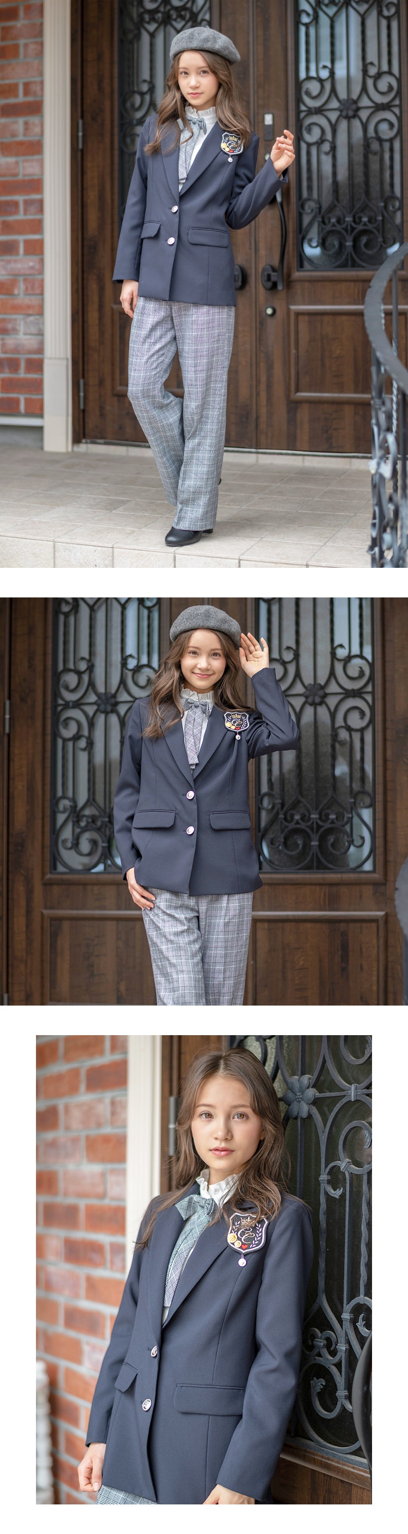 送料無料【超目玉セール】卒業式 女の子 ガールズロングパンツスーツ