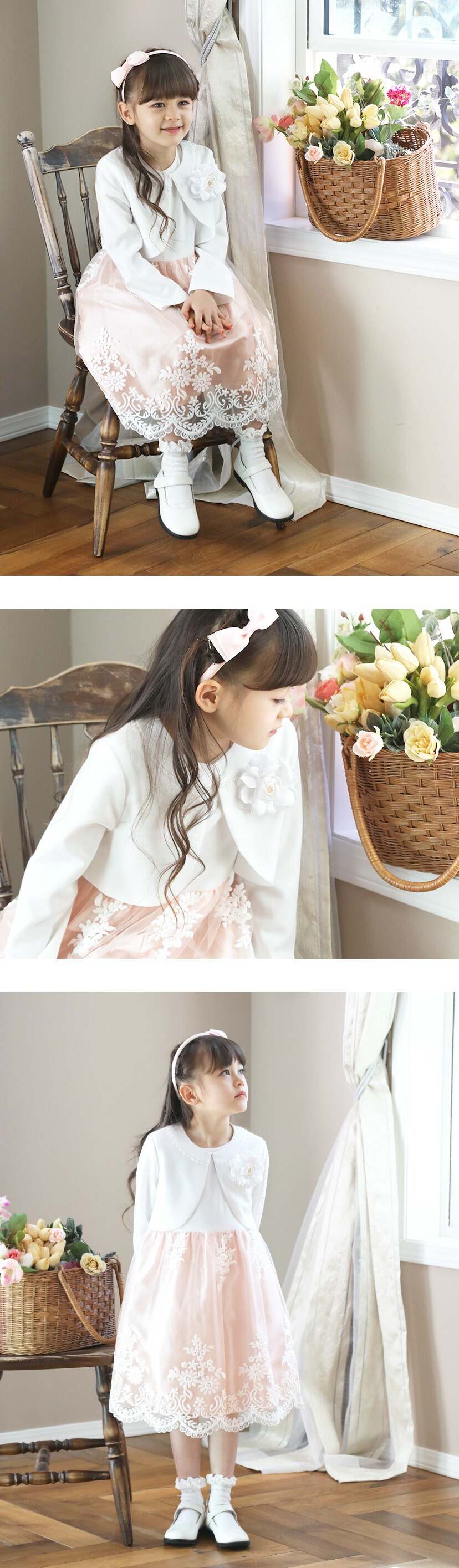 ピンク着用モデル写真