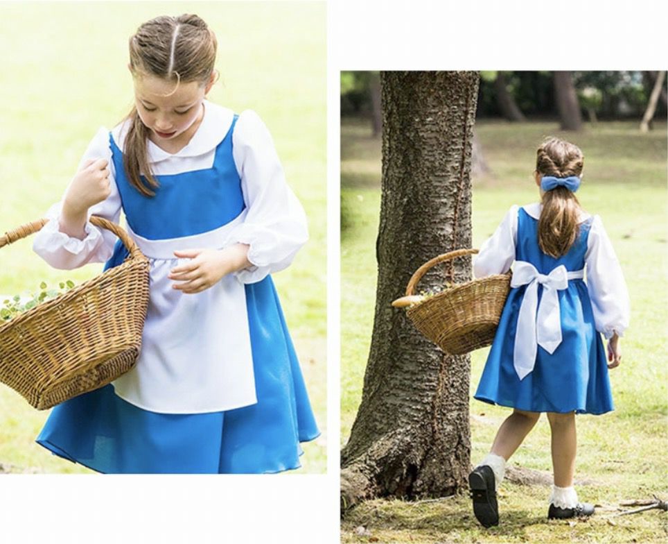 【SALE】街ベル風エプロンワンピースハロウィンキッズプリンセスコスプレコスチュームキャサリンコテージTAK