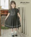 フォーマルワンピース子供半袖クリスタルプリーツワンピース[110120130140150160165cm黒ブラック]女の子入学式キッズ卒業式卒服ジュニア七五三ブラックフォーマル結婚式おしゃれ春夏秋子供服
