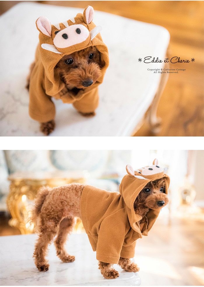1024円 まとめ買いクーポン利用価格 犬用 イノシシ着ぐるみパーカーyup12 メール便優先商品 Eop キャサリンコテージ