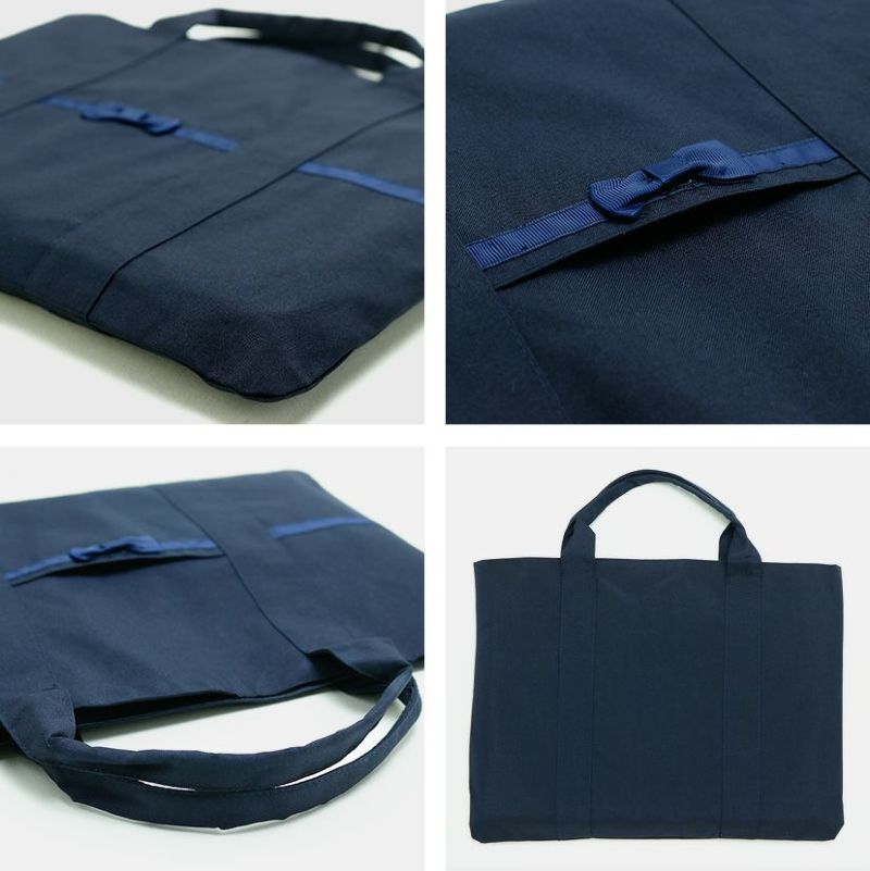 キャサリンコテージ　お受験　セット 濃紺のレッスンバッグ お受験にも持てる手提げ！ シンプル清楚な濃紺