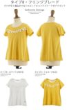 子供服キッズ女の子用トレンド半袖Tシャツタンクトップ[110120130140150cm夏白ホワイトブルー水色ピンクイエロー黄色ライラック紫袖コンシャス袖なしカットソーフリンジカジュアル楽天通販]キャサリンコテージ