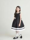 子供ドレス発表会女の子パールリボンのシンプルドレス[子供ドレス子供服キッズフォーマル結婚式発表会女の子用子供ドレス子どもドレス子供フォーマルドレス衣装120130140150白黒]