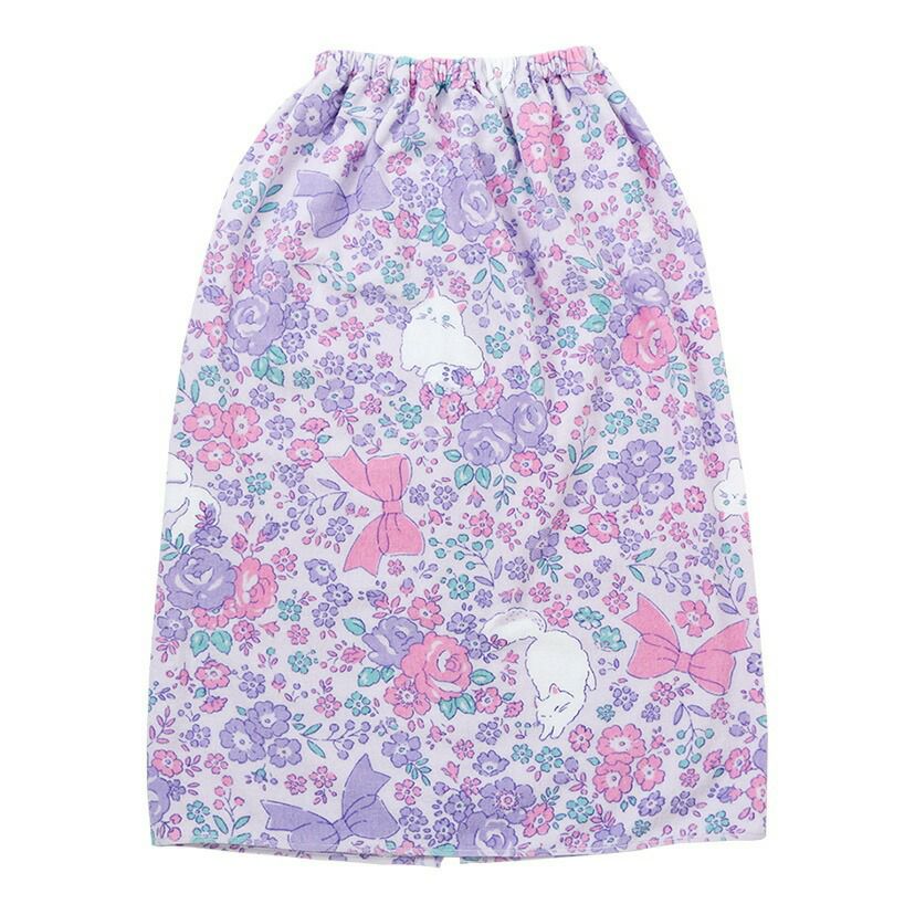 女の子ラップタオルロマンティック柄プールタオル[子供用大人用着替えタオルポンチョ子供用ピンク80cm×120cm綿100%水着用水泳ビーチタオルキッズジュニアレディースロングサイズ大判タオル巻きタオルお着替え]キャサリンコテージ