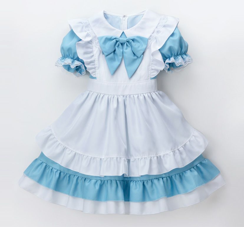 水色アリスエプロンドレスワンピース