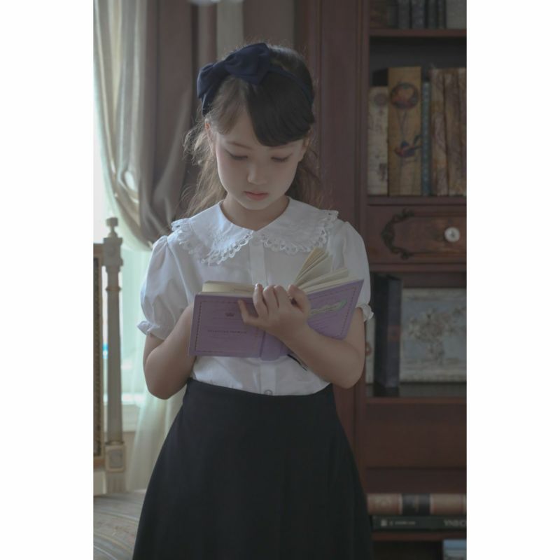 送料無料 キッズフォーマル 日本製 女の子半袖刺繍ブラウスYUP6《メール便優先商品》 キャサリンコテージ