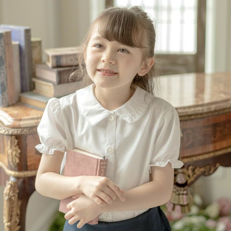 小柄 ブラウス付＊女の子 フォーマル 110 入学 結婚式 お呼ばれ 発表会 arisana キッズ ブラウス 女の子 子供 子ども ジュニア シャツ
