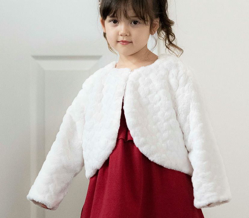 ボレロカーディガンファー子供服アウタードレス
