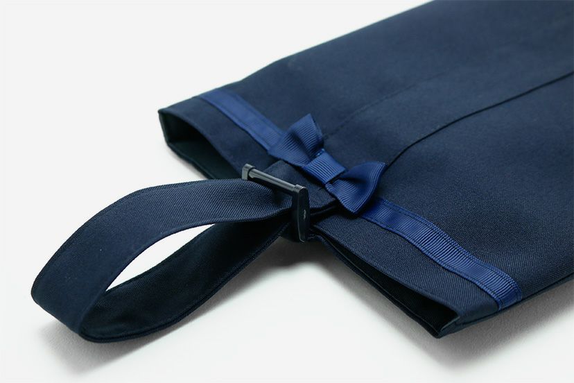 清楚おしゃれ濃紺シンプル上履きバッグ巾着スクールネイビーお受験面接フォーマルキッズキャサリンコテージTAK