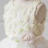バラいっぱいラメチュールベビードレス[女の子]8090cmアクアブルーライラックピンクコーラルミントホワイトネイビーおそろい結婚式お宮参りフォーマルベビードレス赤ちゃんセレモニーベビー服