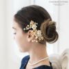 ドレス髪飾り結婚式子供発表会ヘアアクセサリーバロックパールジュエリーヘッドドレスカチューシャゴールドパールラインストーンビジューウエディングパーティーキッズフォーマル通販