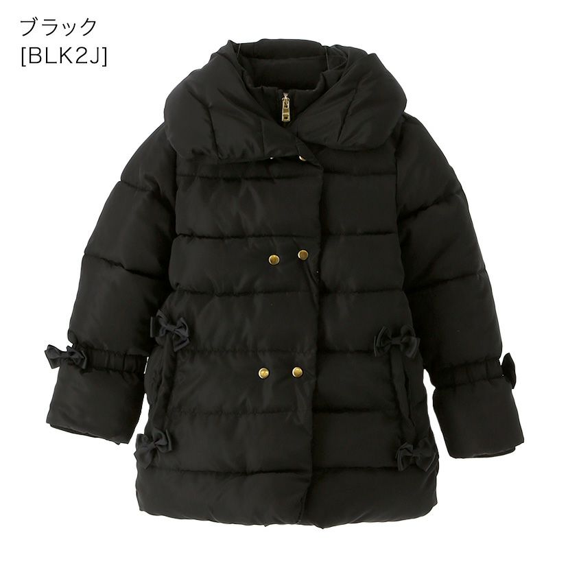 女の子コート黒無地ブラック