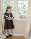 子供ワンピースアンサンブル風ドッキングワンピース［子供服キッズ女の子ジュニア卒服入学式卒業式卒園式発表会結婚式110120130140150160cm黒白モノトーン女児楽天通販］【キャサリンコテージ】