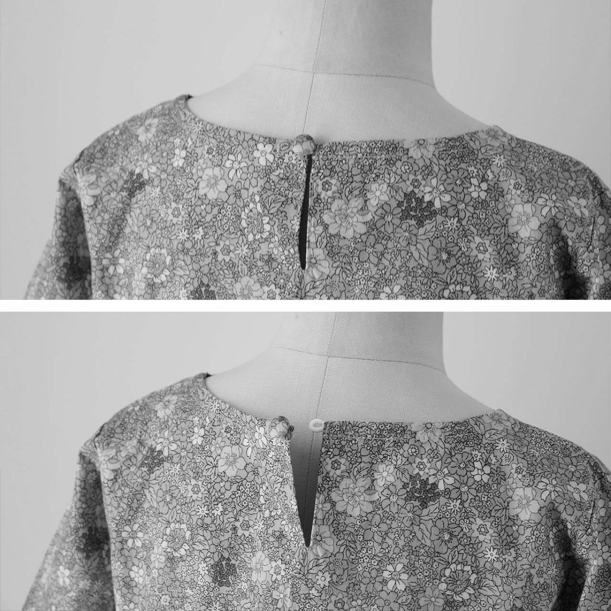 キッズ長袖花柄ワンピース[110120130140150cmピンクブルーグレー]女の子服カジュアル子供服YUP12