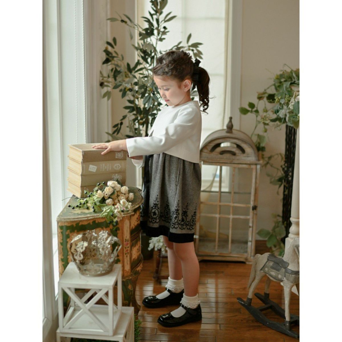 きれいめブラックホワイトボレロ100cm110cm120cm130cm