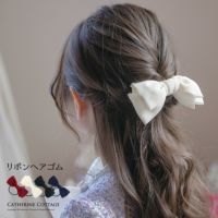 カラバリ豊富！シフォンリボンヘアゴムアクセサリーヘアアクセサリー