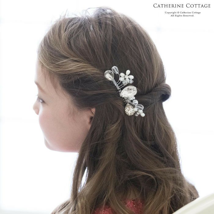 ヘア ラインストーンビジューヘアコームtak アクセサリー ヘアアクセサリー キャサリンコテージ