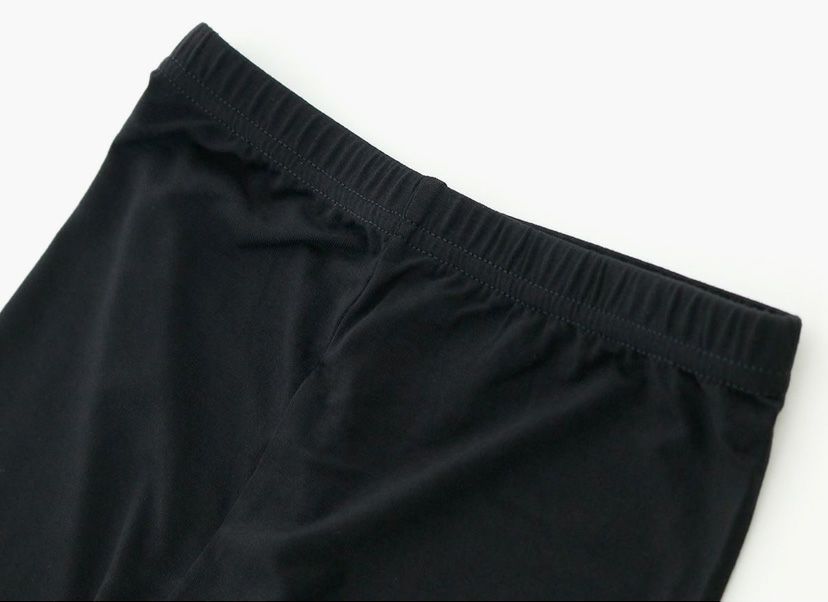【セール】【送料無料】おしゃれガールズ一分丈スパッツ黒無地リボン付きキッズ・ジュニア［インナー］［カジュアル］YUP12《メール便優先商品》・キッズキャサリンコテージ