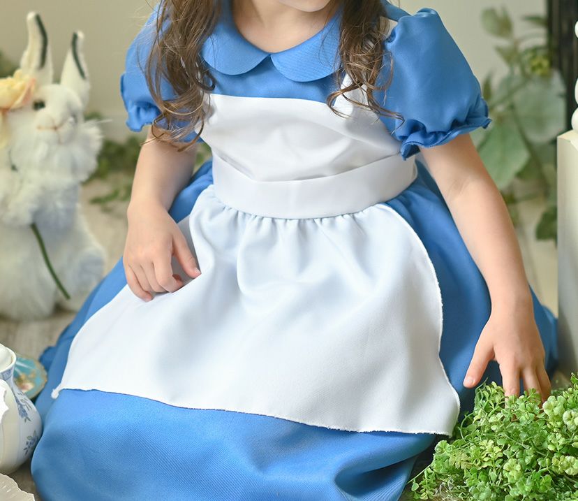 ハロウィンキッズ女の子アリスのエプロンドレス子供ドレスコスチュームTAK不思議の国のアリス・キッズ