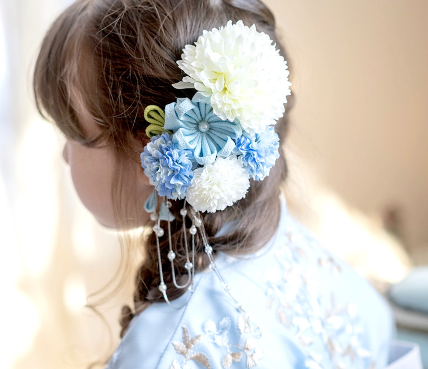 和装お花の髪飾り2点セット髪飾り造花卒業式袴結婚式成人式子供大人着物振り袖ヘアアクセ