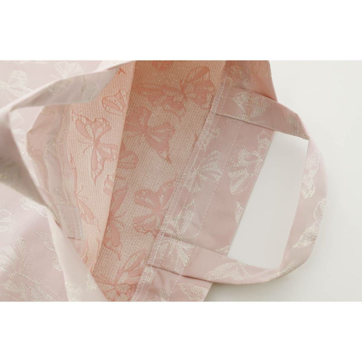 ラメの蝶舞うおしゃれ巾着袋3枚セット体操服入れスクールレッスンバッグ巾着通園通学グッズ