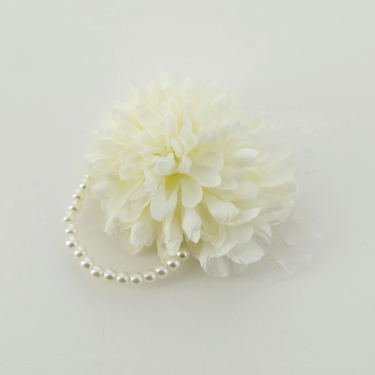 小学校卒業式フラワー白コサージュ