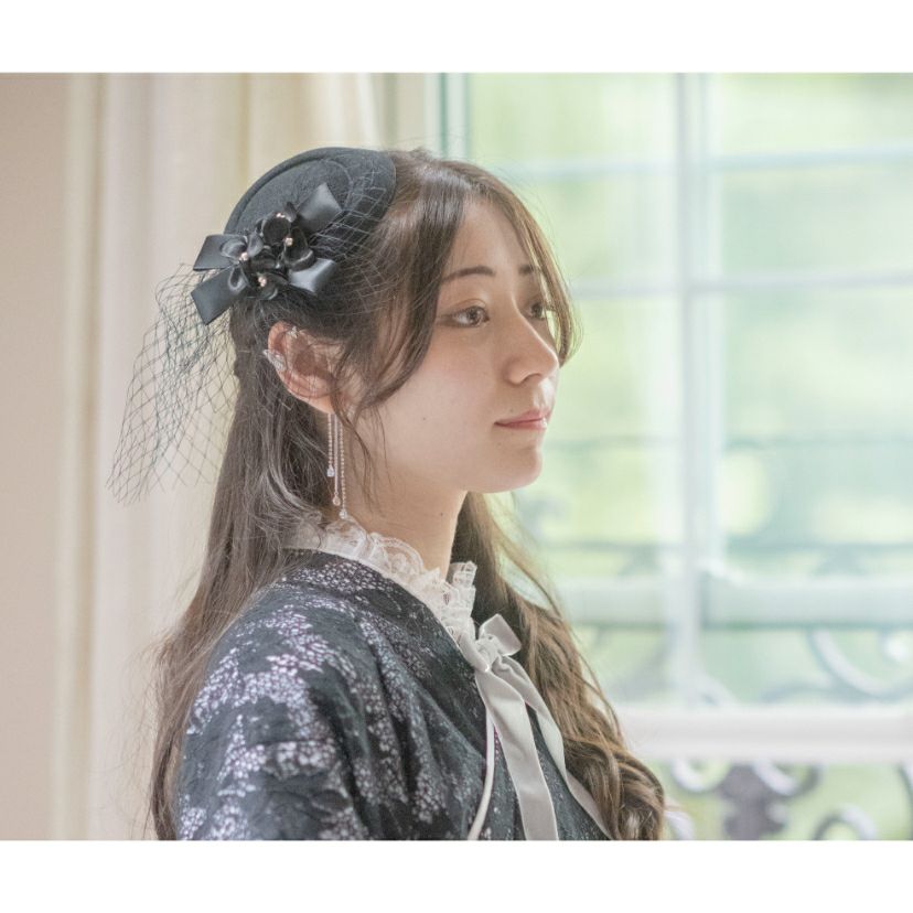 上品レディーの気品トーク帽髪飾りミニハットヘッドドレスアクセサリーヘアアクセサリーその他アクセサリー・小物