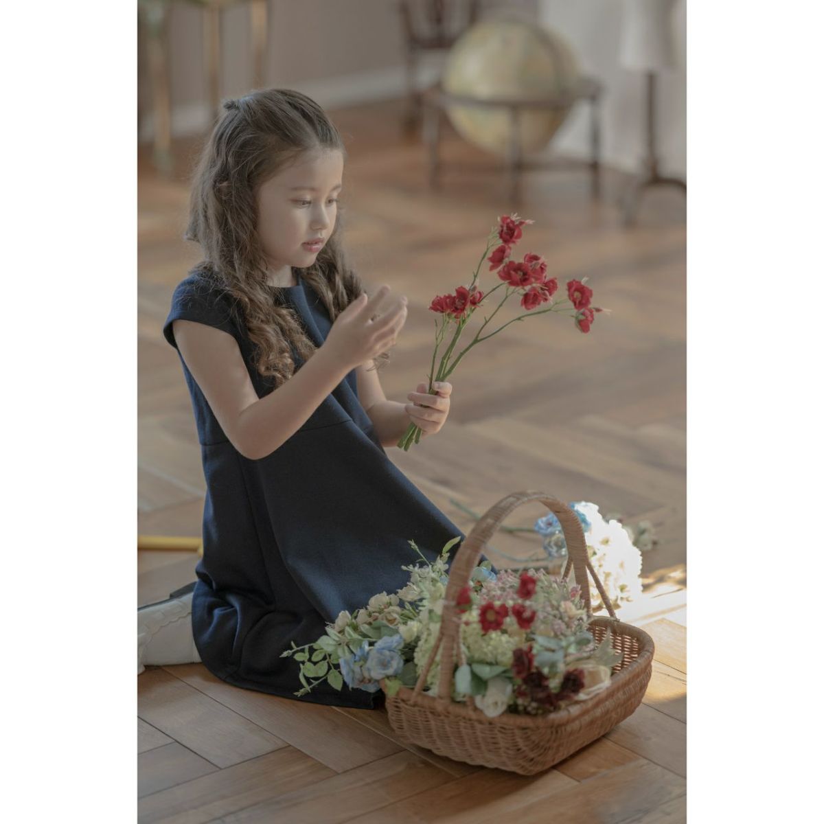 入学式女の子スーツお花リボンコサージュ付きポンチスーツセットアップフォーマル女子スーツ子供服