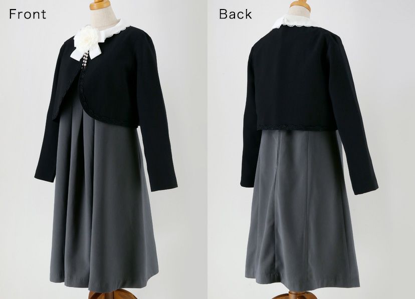 卒業式女の子スカラップレース襟ワンピースアンサンブルスーツフォーマルきちんとワンピース女子スーツキッズキャサリンコテージTAK/送料無料【激得タイムセール】