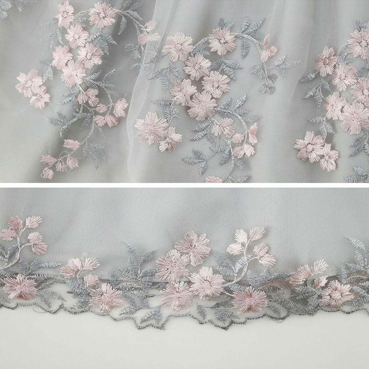 女の子入学式スーツ白ツイードボレロ＆花刺繍チュールレースワンピースセットアップフォーマル女子スーツ