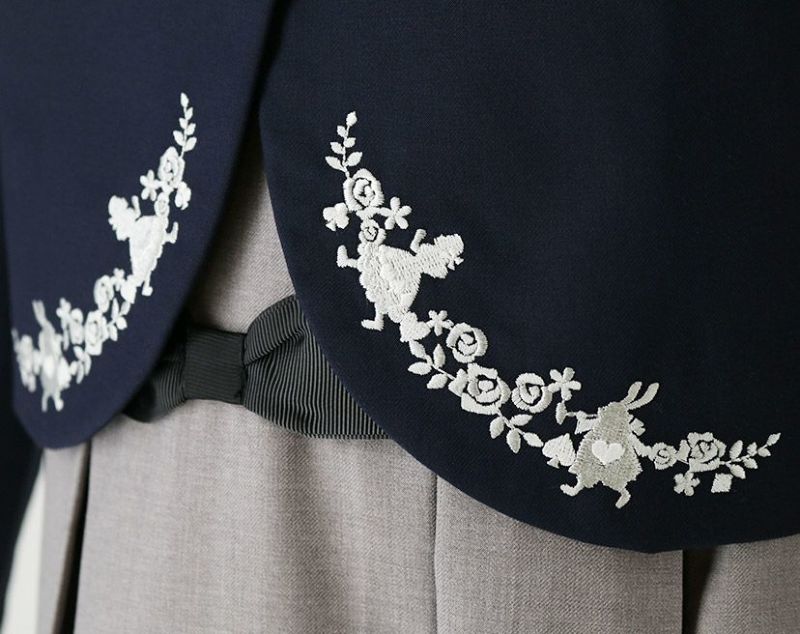 送料無料 【目玉セール】 入学式 スカラップレース襟オリジナル刺繍の