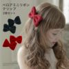 ベロアリボンヘアクリップ2個セットアクセサリーヘアアクセサリーキッズ