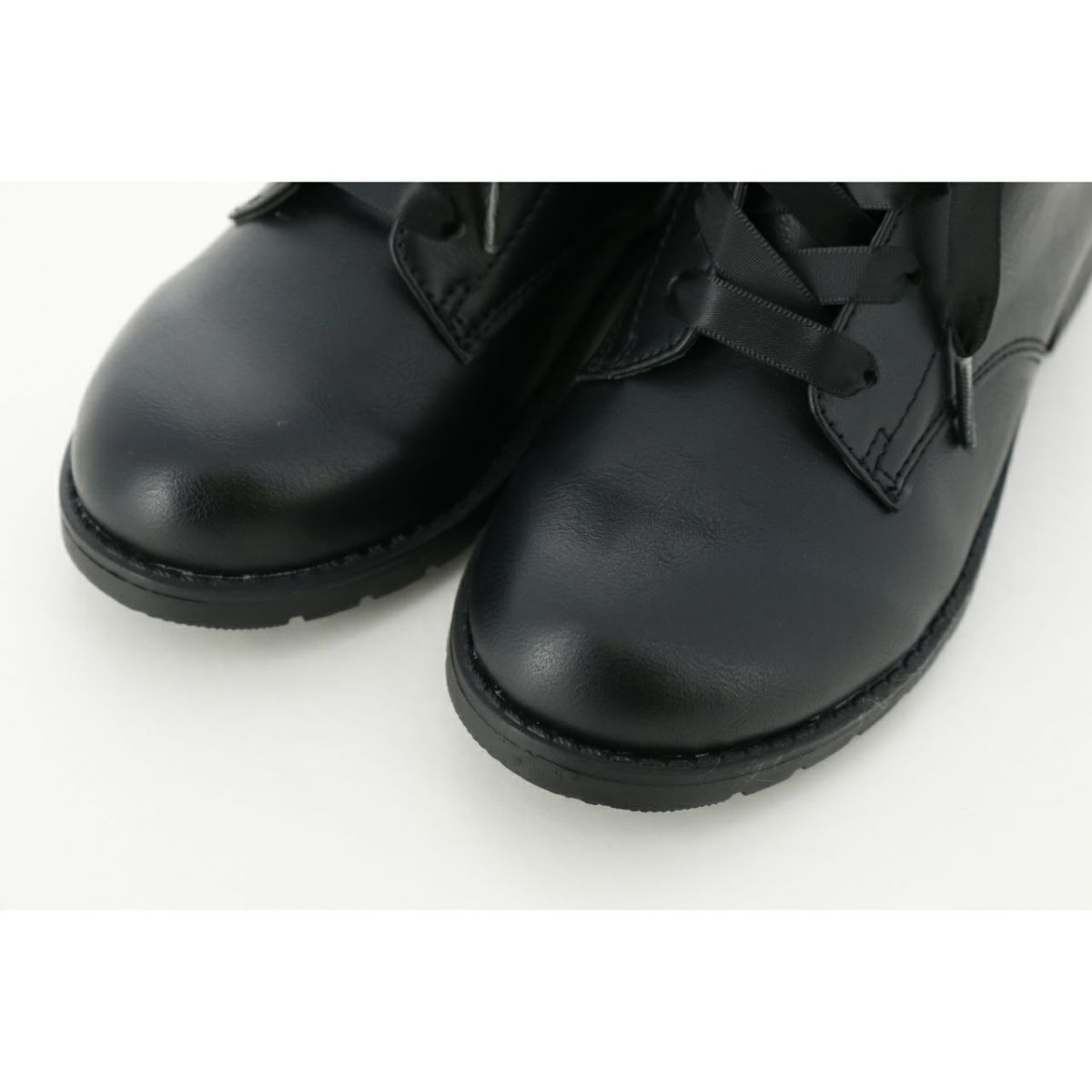 袴ブーツリボンレースアップローヒール黒和装履物フォーマルカジュアル編み上げブーツ