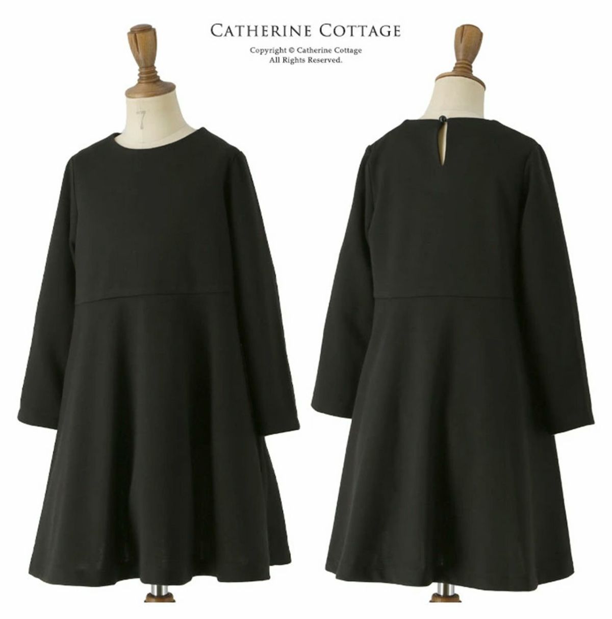 コスチューム見習い魔女仮装セット[長袖ワンピースネイビー／リボンカチューシャ赤2点セット]カジュアルワンピースTAK