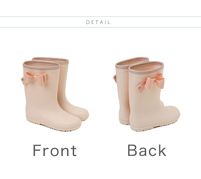 レインブーツキッズ女の子長靴サイドリボンレインブーツかわいい[161718192021222324cmネイビーホワイトミントグリーンライラック紫]ジュニアレディースおしゃれ通販楽天