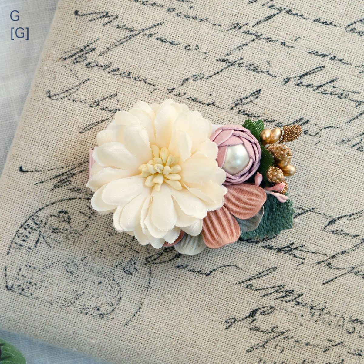 フラワークリップベビー・キッズ髪飾りヘアクリップヘアアクセサリー