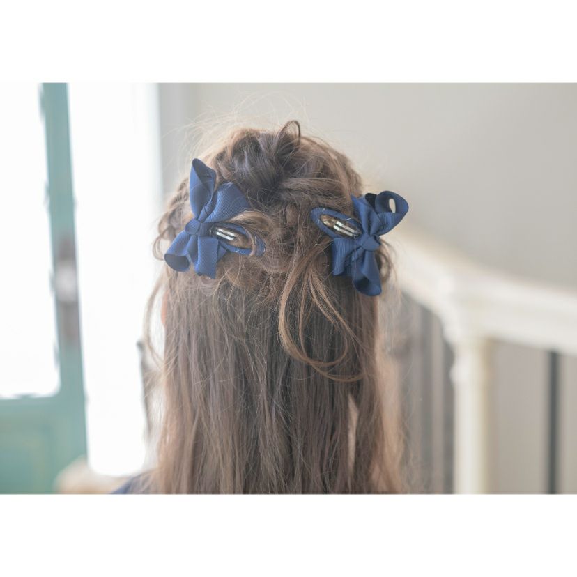 ガーリーヘアピン2点セットリボンレース女の子髪飾りハンドメイドヘアアクセサリー