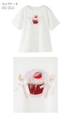 キッズTシャツデコレーションプリント半袖Tシャツ女の子無地白YUP12