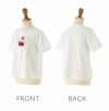 キッズTシャツデコレーションプリント半袖Tシャツ女の子無地白YUP12