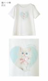 キッズTシャツデコレーションプリント半袖Tシャツ女の子無地白YUP12