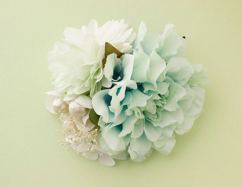 和風髪飾り蝶とお花のヘアクリップアクセサリーヘアアクセサリー和装アクセサリー