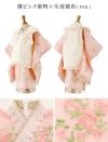 被布セット着物七五三3歳女の子着物花刺繍チュールレース着物ワンピース＆被布セット和装雛祭りTAK★今年度再入荷なし★