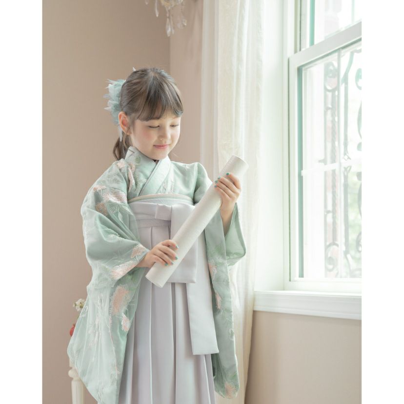 送料無料【入学卒業最終・セール 】卒業式袴 花柄刺繍チュールレース袴  